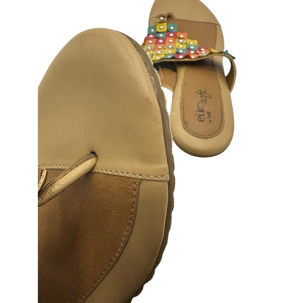 Eurosoft‎ by Sofft Sandals Thong Flip Flop Low Kitten Heel Women's Size 9.5 - Picture 6 of 7